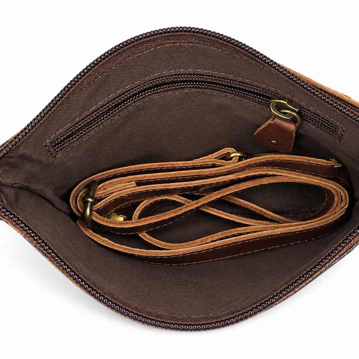 The Summer | Western Tooled Leather Cowhide Wristlet Crossbody Bag