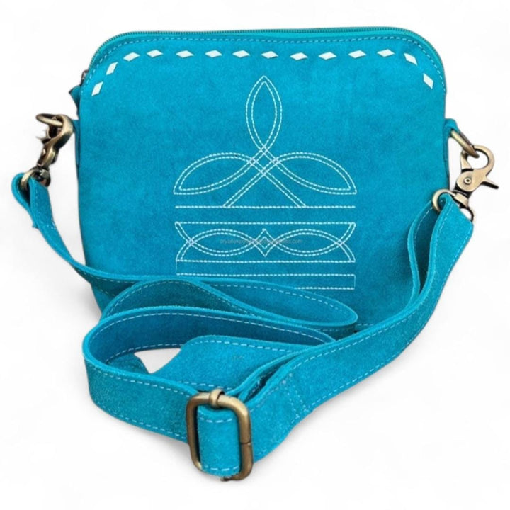 The Horizon Stitch | Western Suede Boot Stitch Crossbody Bag