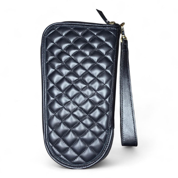 The Sunflower Carry Wristlet | Quilted & Hand-Tooled Leather Western Travel Case