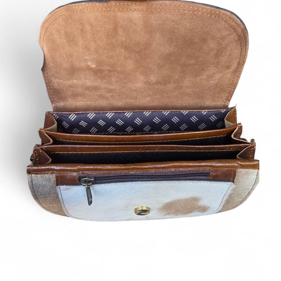 The Saddle Run Crossbody | Hair-On Cowhide Western Leather Bag