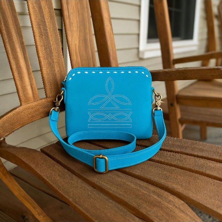 The Horizon Stitch | Western Suede Boot Stitch Crossbody Bag