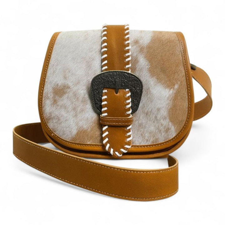 The Saddled Buckle | Western Tooled Leather Cowhide Buckle Crossbody