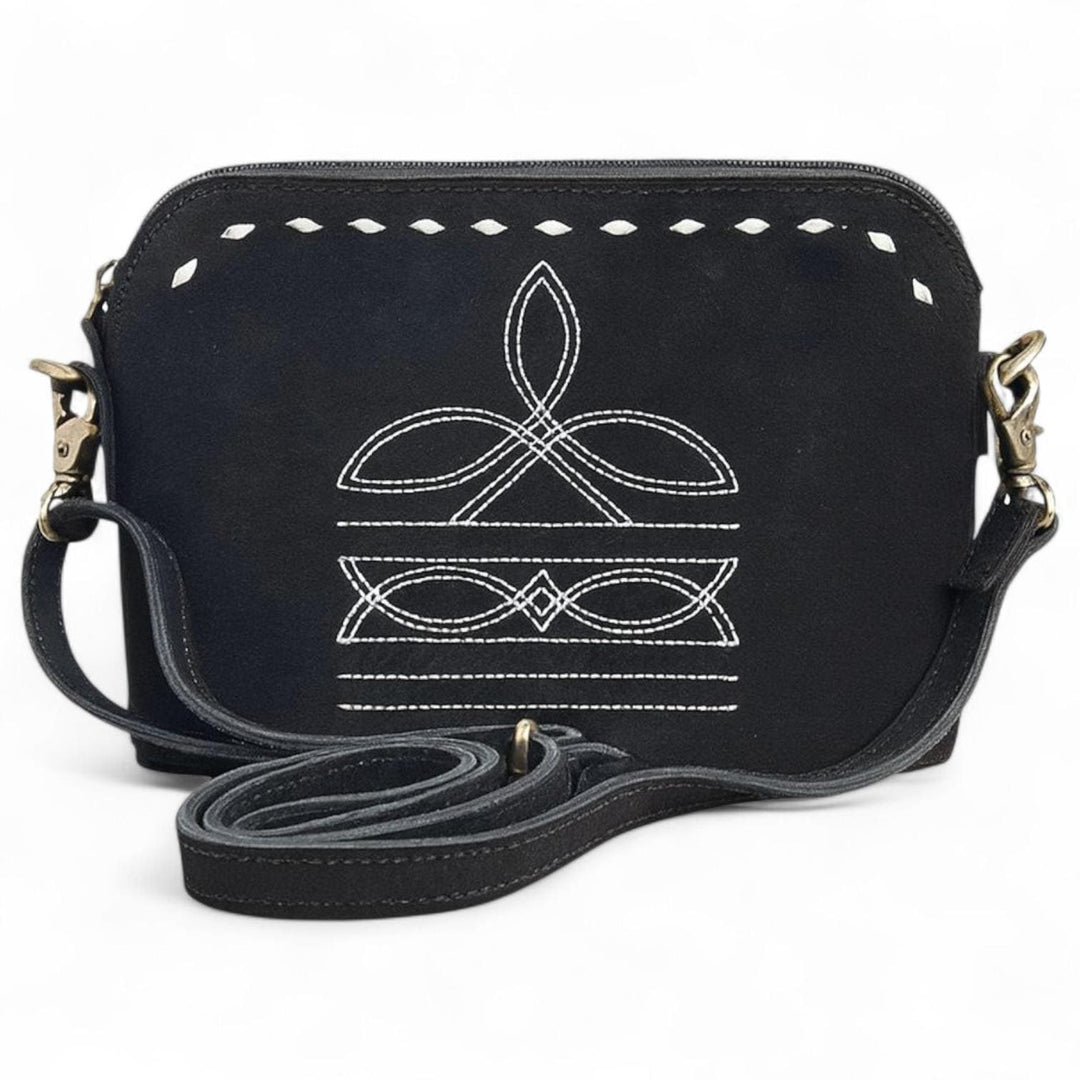 The Horizon Stitch | Western Suede Boot Stitch Crossbody Bag