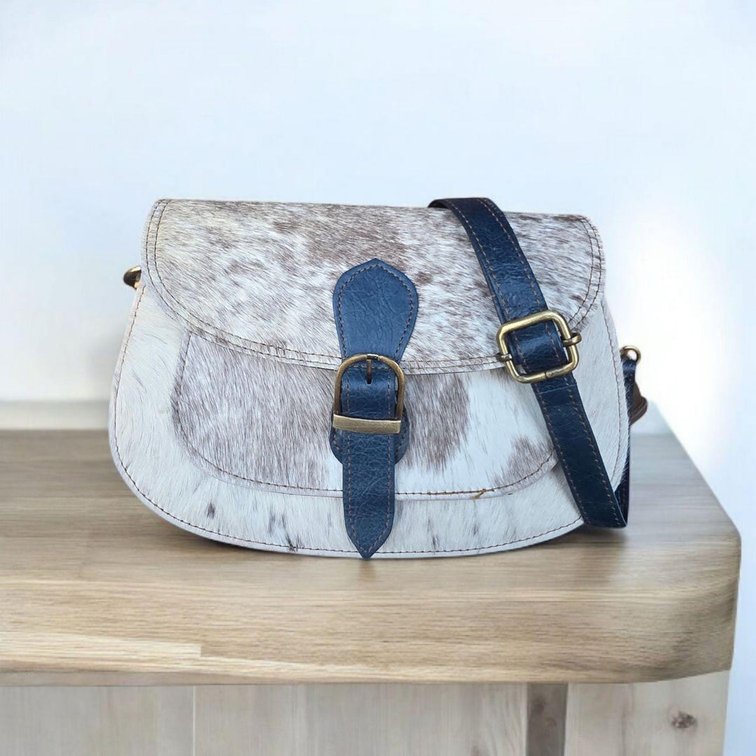 The Saddle Run Crossbody | Hair-On Cowhide Western Leather Bag