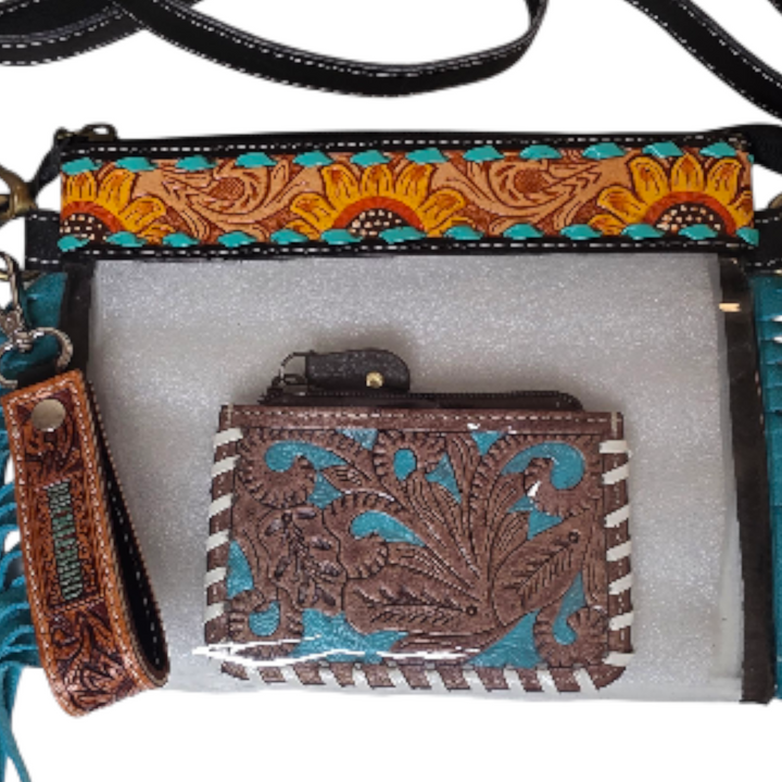 The Rodeo Mini | Western Tooled Leather Mini Wallet Pouch