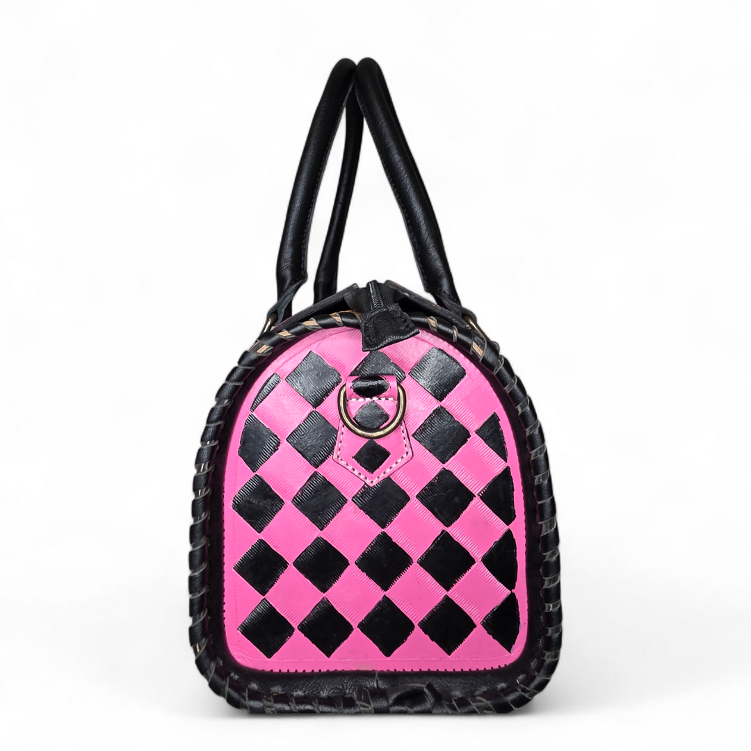 The Harlow | Genuine Leather Diamond Speedy Bag
