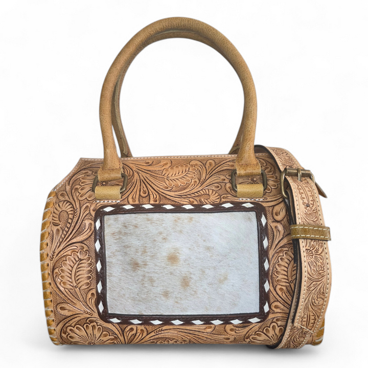 The Blossom | Western Tooled Leather Speedy Bag
