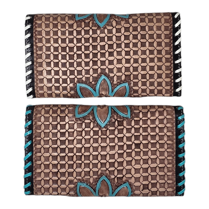 The Blossom | Hand Tooled & Painted Western Leather Clutch