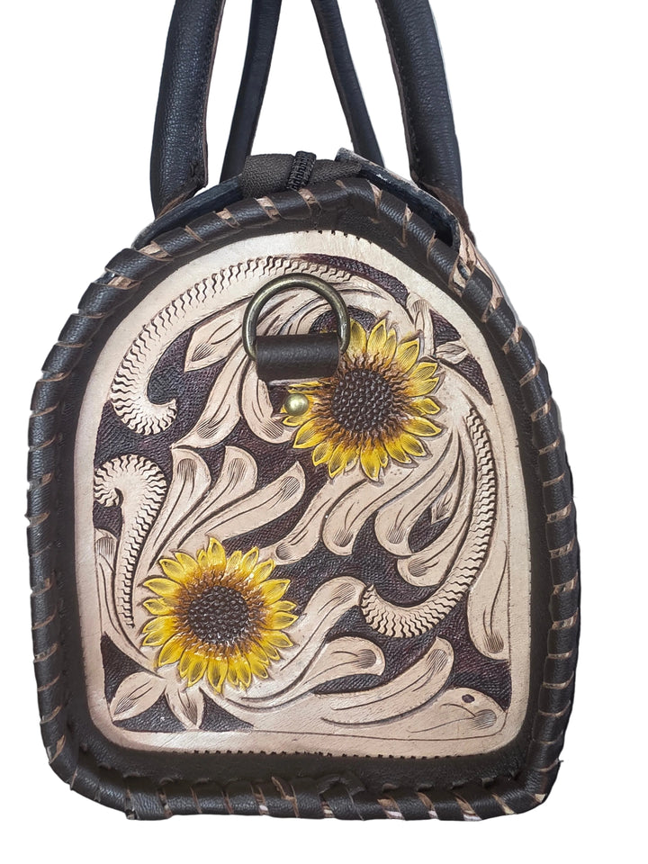 The Blossom | Western Tooled Leather Speedy Bag