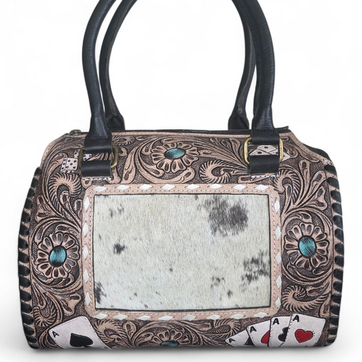 The Gambler | Western Hand Tooled Leather Speedy Bag