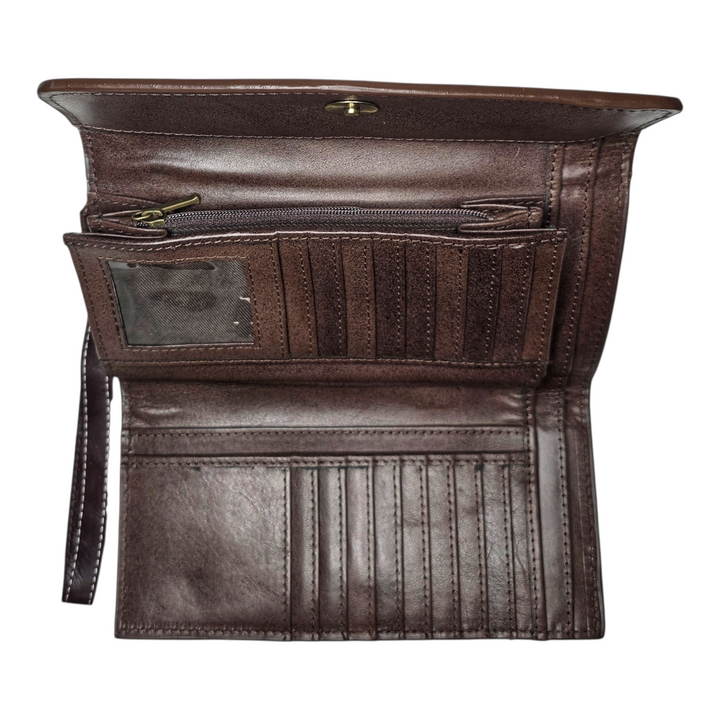 The Tessa | Western Hand Tooled Leather Wristlet Wallet