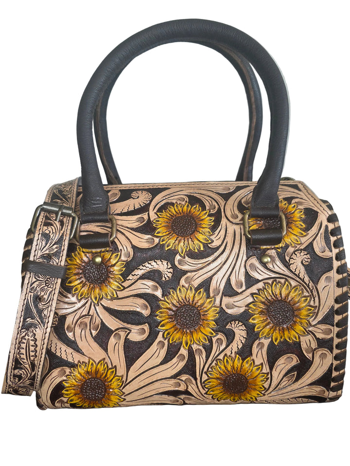 The Blossom | Western Tooled Leather Speedy Bag