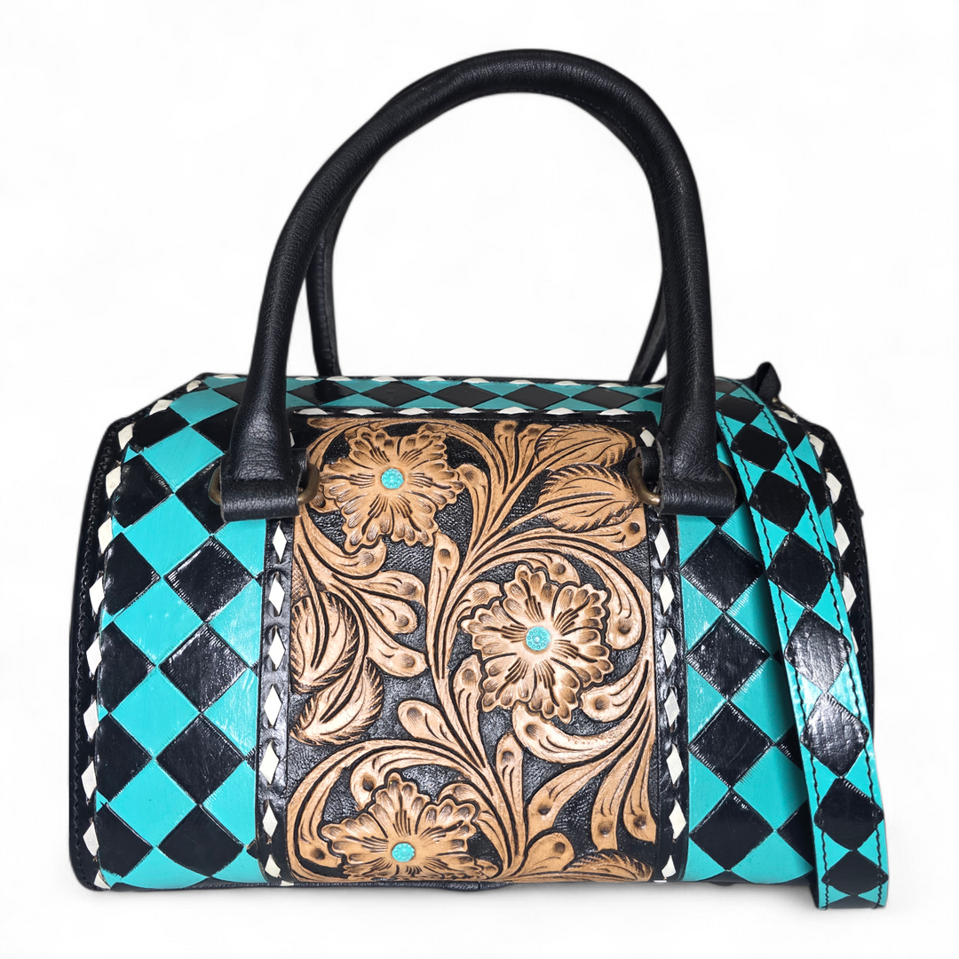 The Savannah | Diamond Tooled Leather Western Handbag