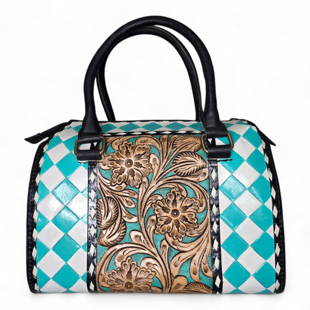 The Savannah | Diamond Tooled Leather Western Handbag