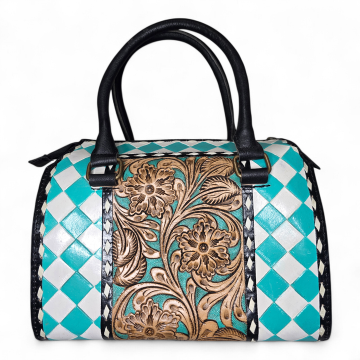The Savannah | Diamond Tooled Leather Western Handbag