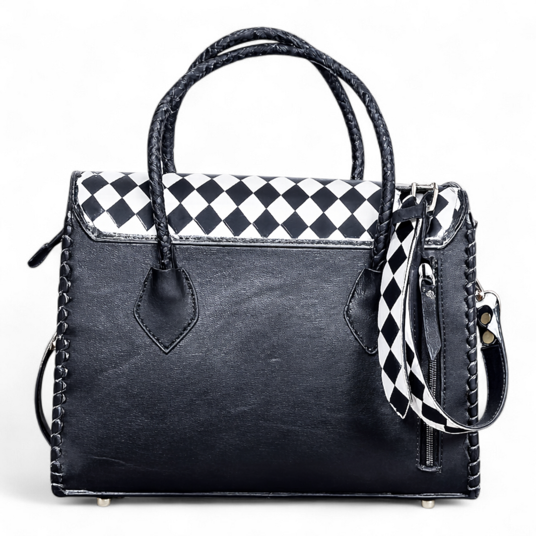 The Noirbloom | Western Hand Tooled Leather Tote Bag