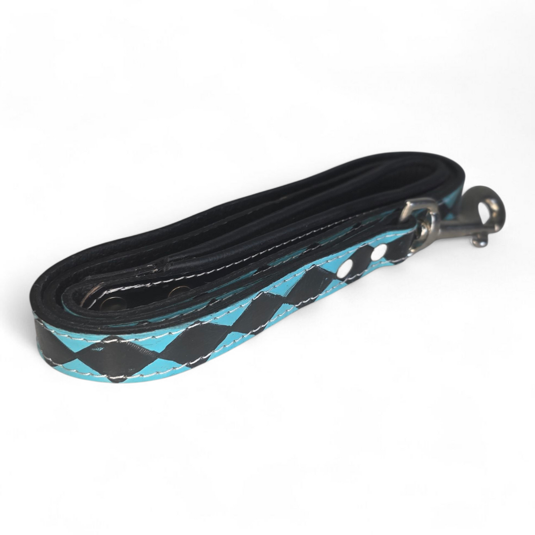The Diamond | Tooled Leather Dog Collar + Leash Set