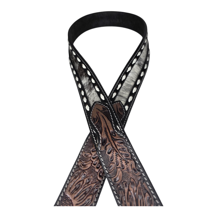 The Horizon | Tooled Leather Cowhide Western Bag Strap