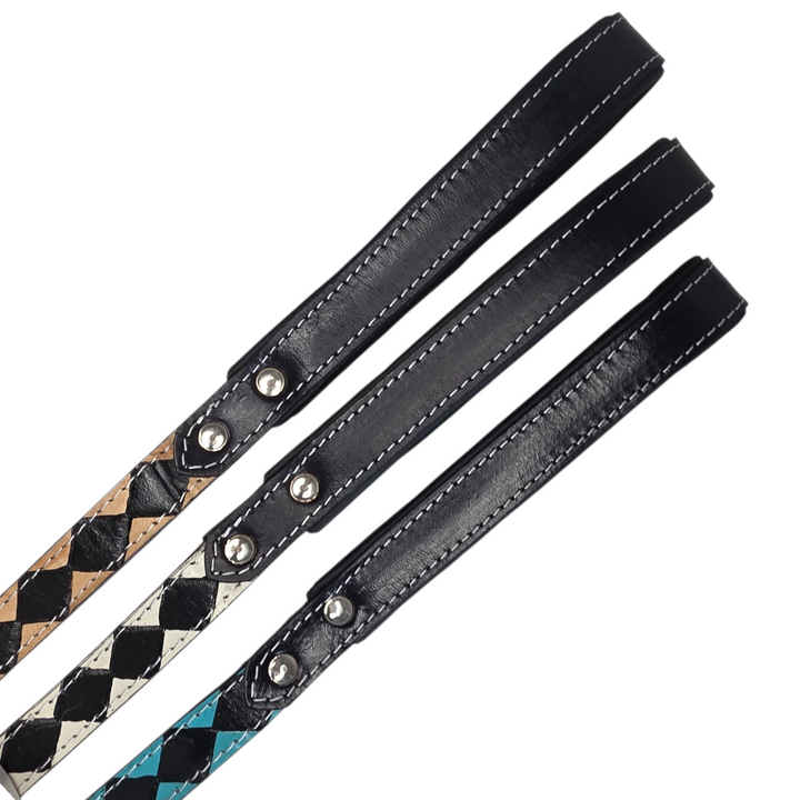 The Diamond | Tooled Leather Dog Collar + Leash Set