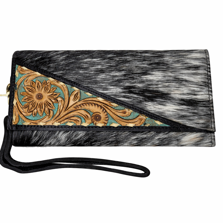 The Summit | Western Leather Cowhide Tote and Wallet Set