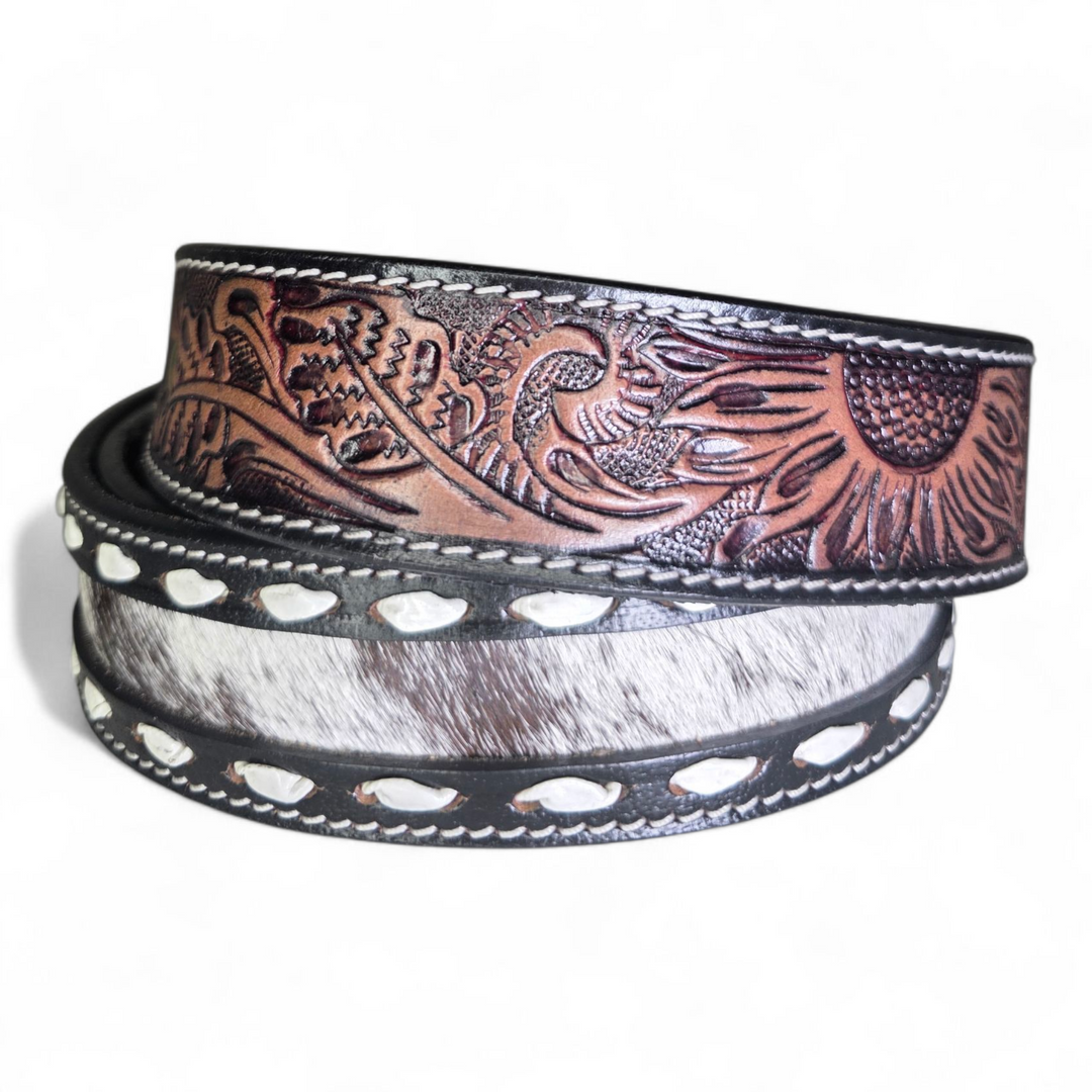The Horizon | Tooled Leather Cowhide Western Bag Strap