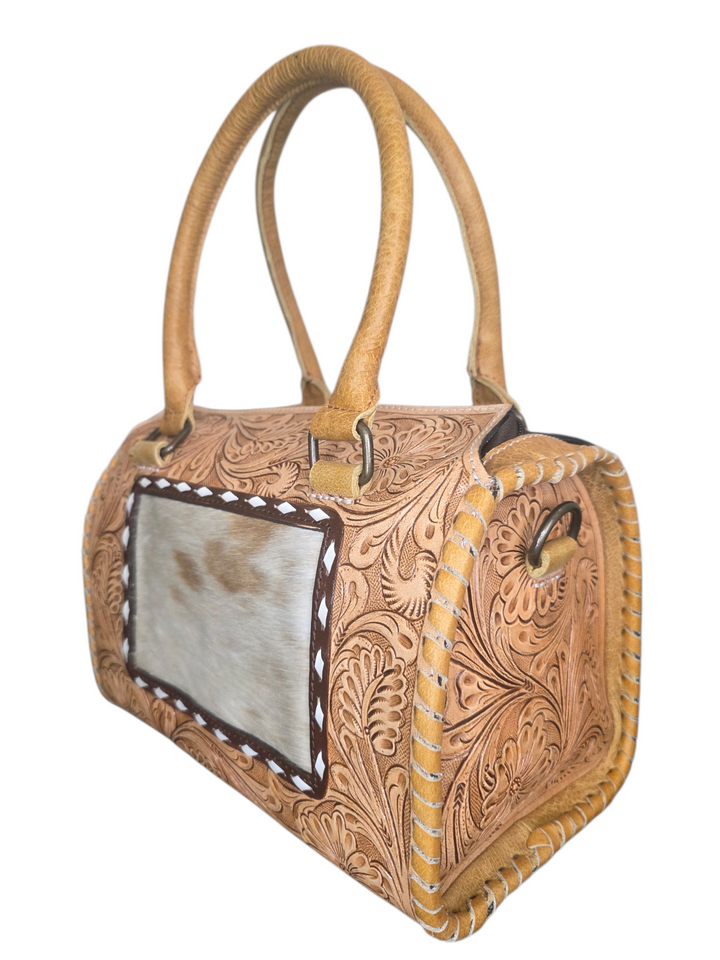 The Blossom | Western Tooled Leather Speedy Bag