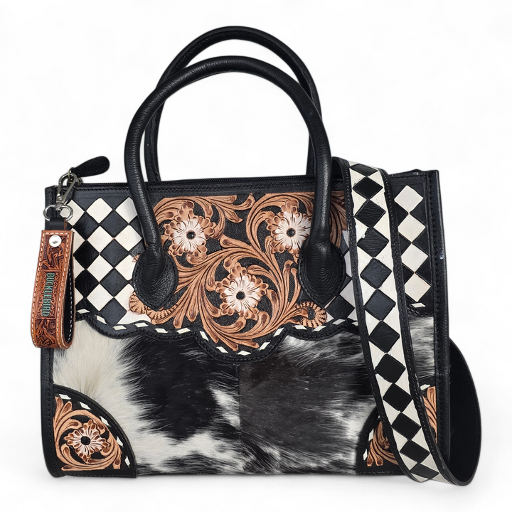 The Raven | Cowhide Western Leather Handbag Set
