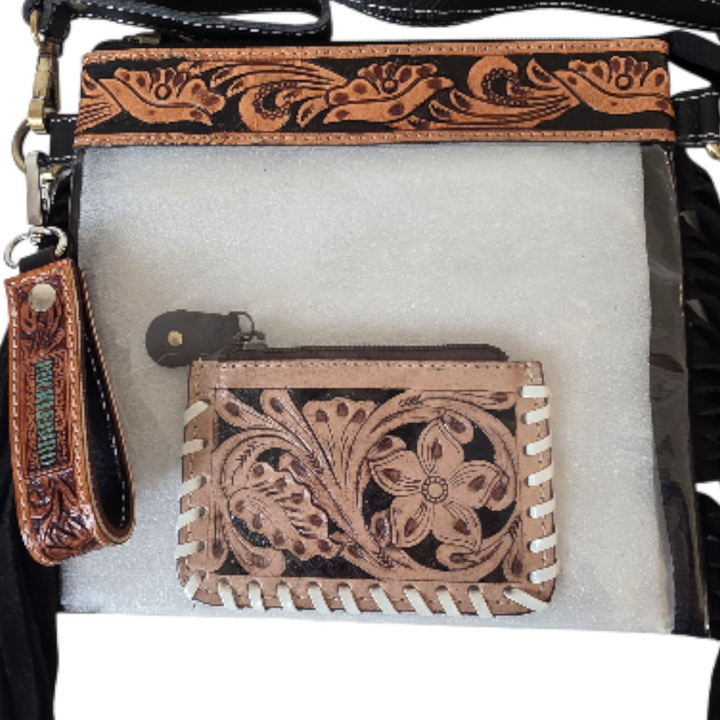 The Rodeo Mini | Western Tooled Leather Mini Wallet Pouch
