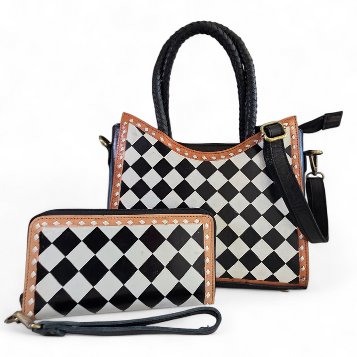 The Alyssa Tote & Wallet Set | Hand-Tooled Western Leather Boutique Bundle