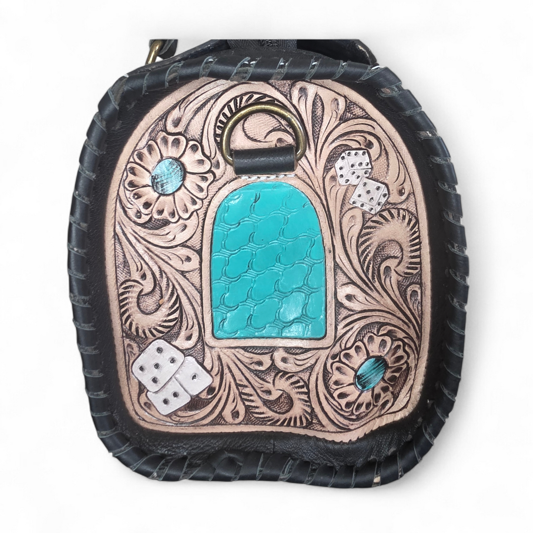 The Gambler | Western Hand Tooled Leather Speedy Bag