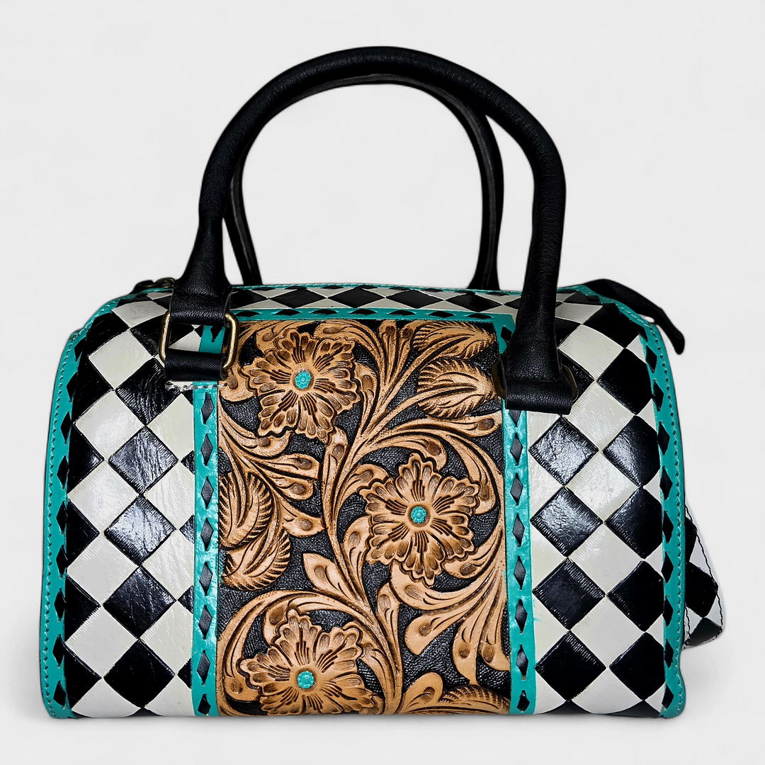 The Savannah | Diamond Tooled Leather Western Handbag
