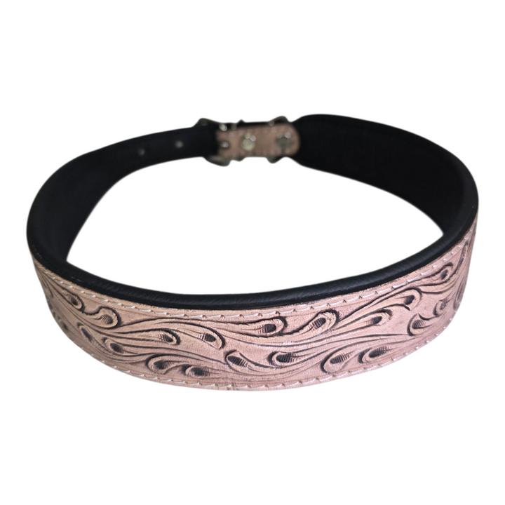 The Sundance | Western Tooled Leather Dog Collar & Leash Set