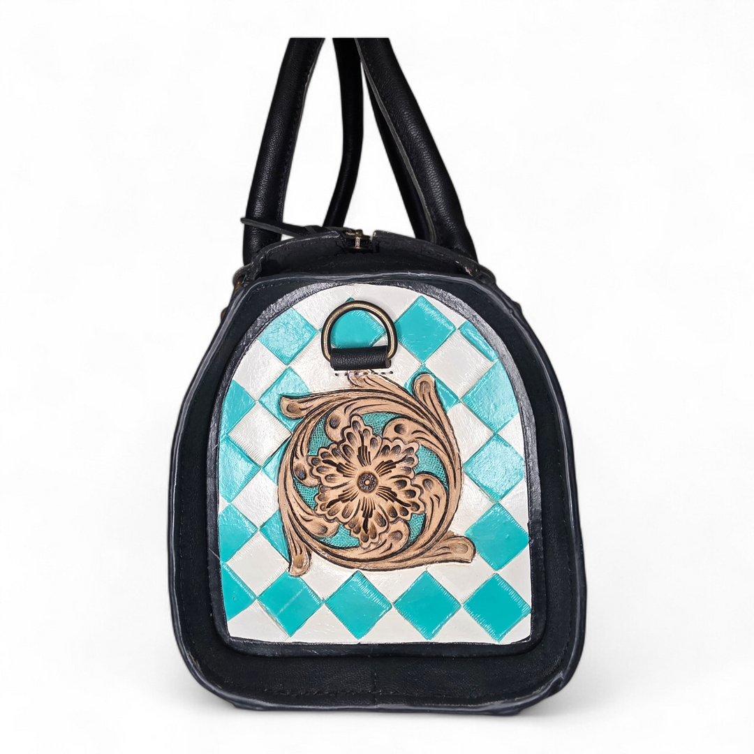 The Savannah | Diamond Tooled Leather Western Handbag