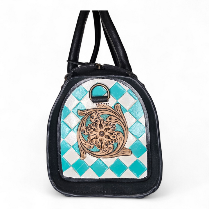 The Savannah | Diamond Tooled Leather Western Handbag