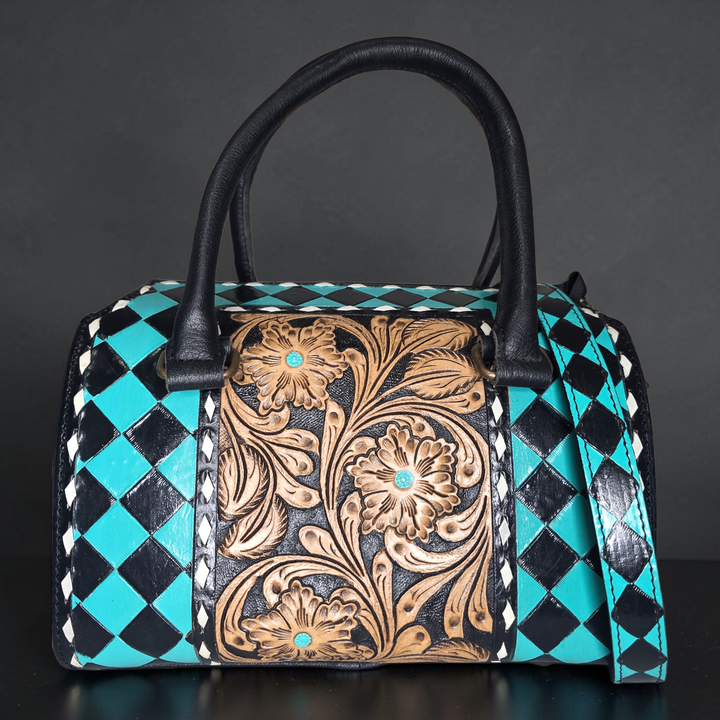 The Savannah | Diamond Tooled Leather Western Handbag