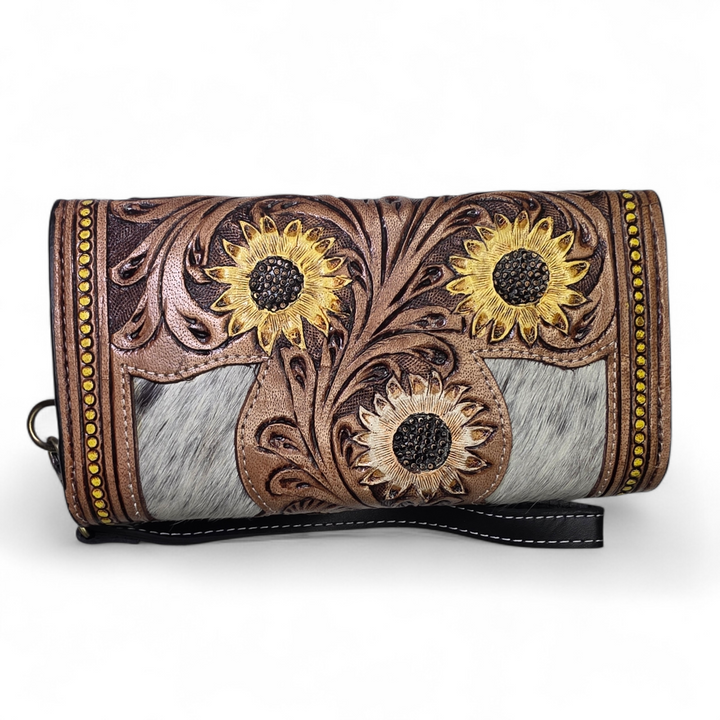 The Tessa | Western Hand Tooled Leather Wristlet Wallet
