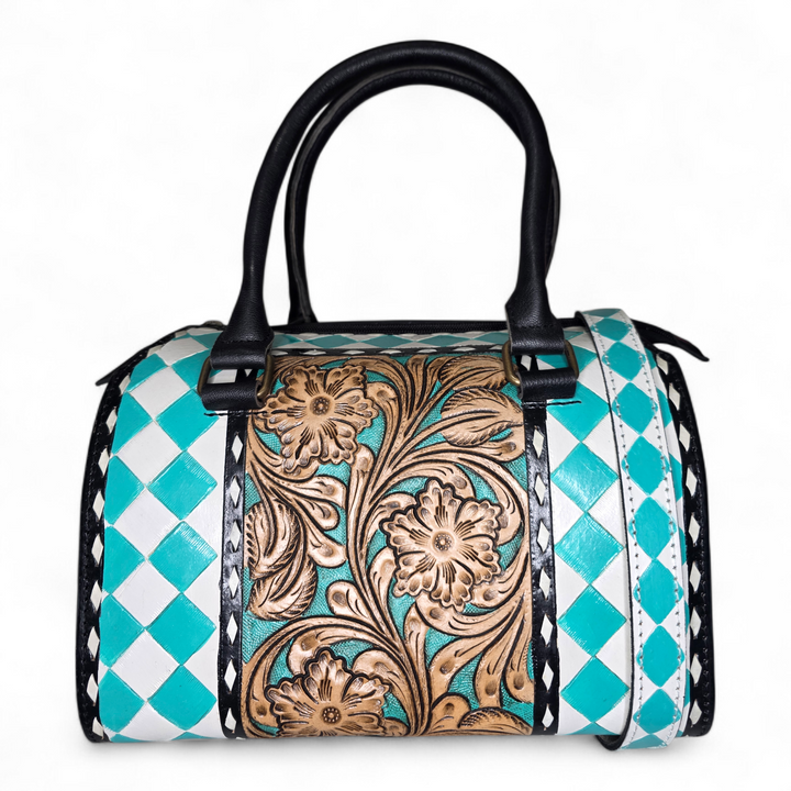 The Savannah | Diamond Tooled Leather Western Handbag