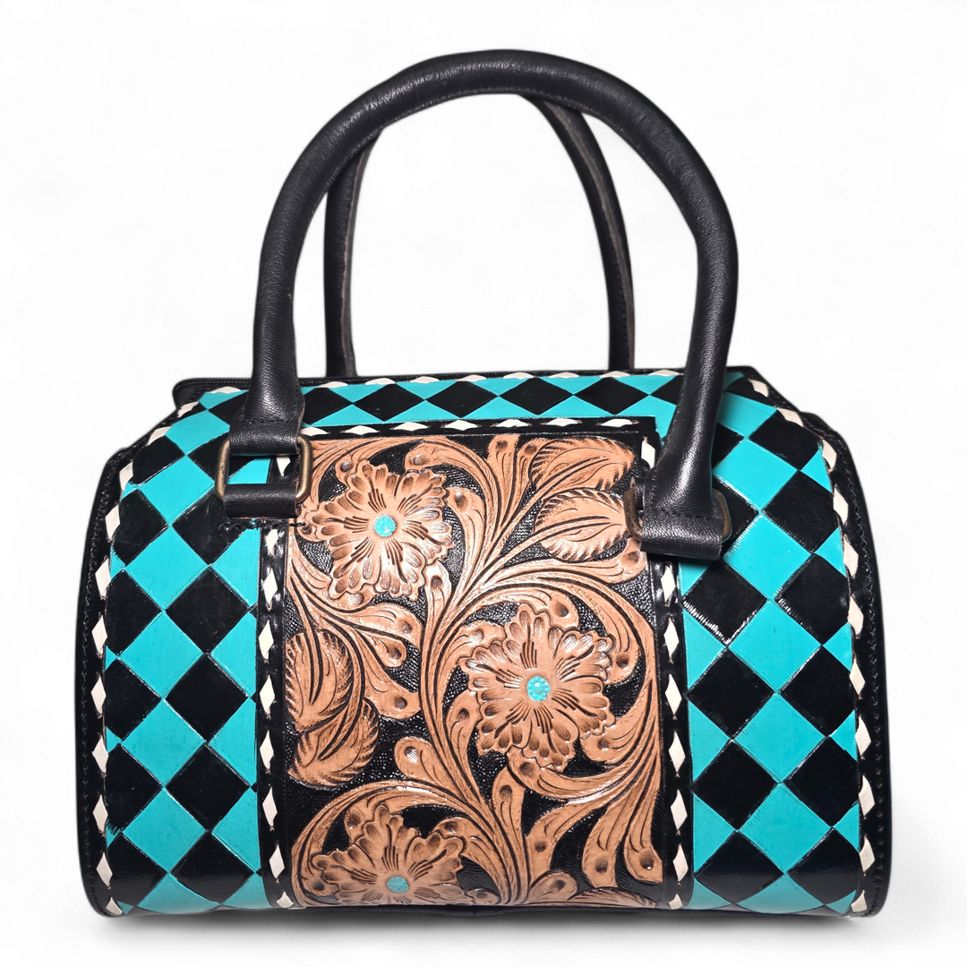 The Savannah | Diamond Tooled Leather Western Handbag