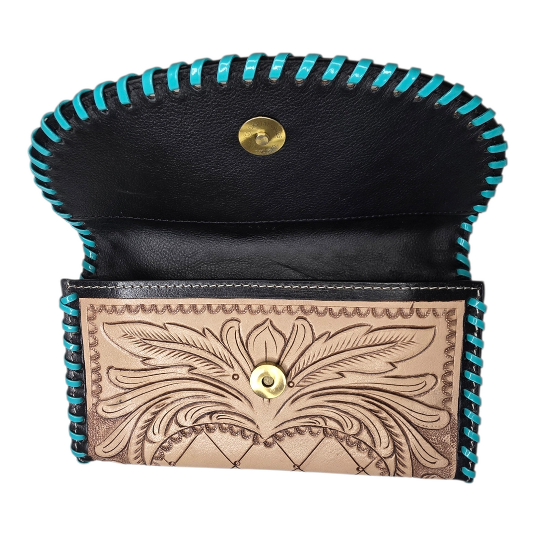 The Highland | Hand Tooled and Painted Clutch