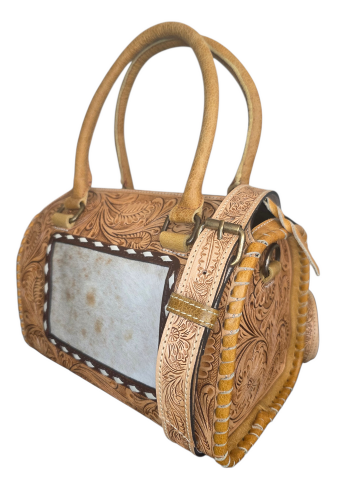 The Blossom | Western Tooled Leather Speedy Bag