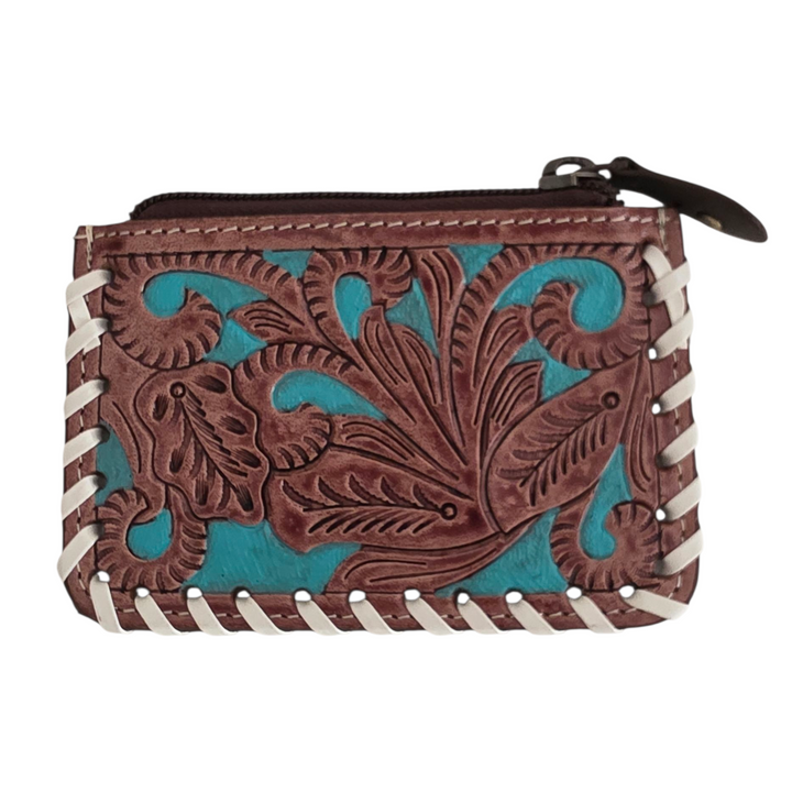 The Rodeo Mini | Western Tooled Leather Mini Wallet Pouch