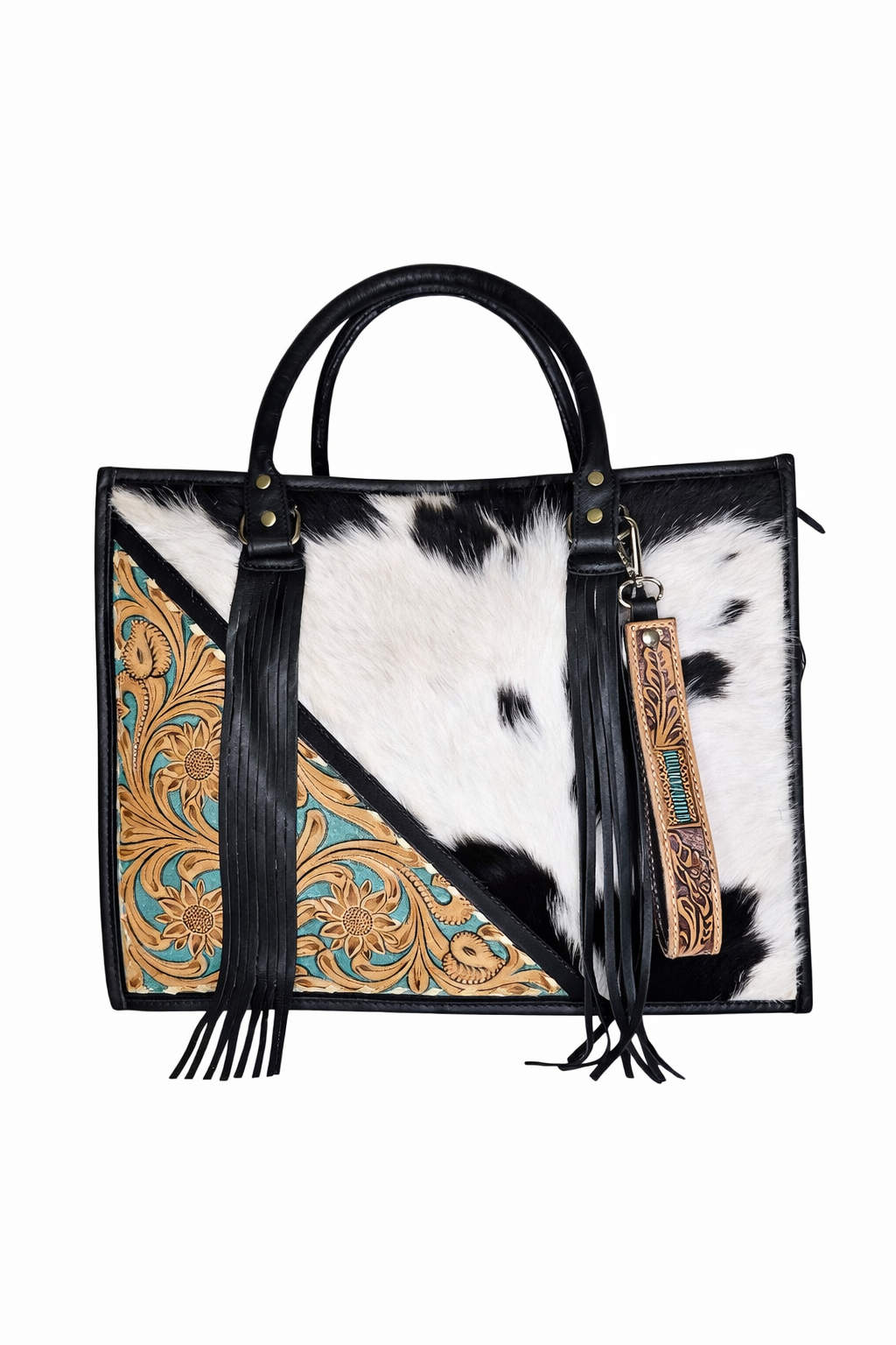 The Summit | Western Leather Cowhide Tote and Wallet Set