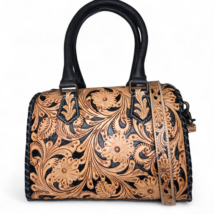 The Blossom | Western Tooled Leather Speedy Bag